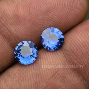 Ceylon Blue Sapphire Round Pair