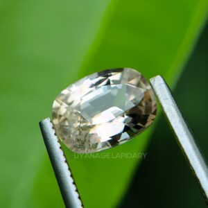 Ceylon Natural Peach Sapphire Cushion Shape