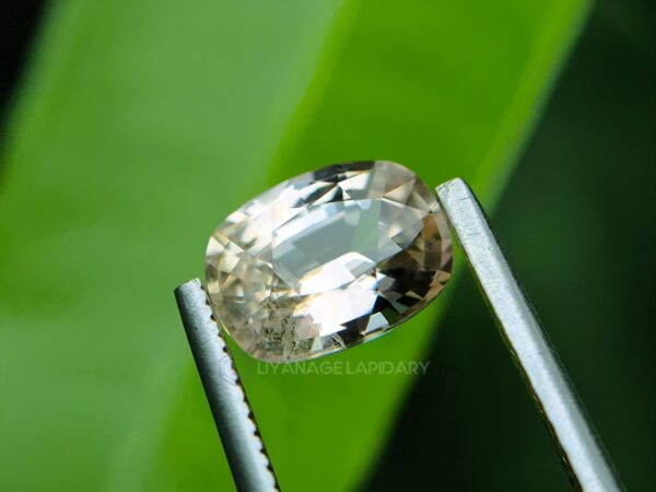 Ceylon Natural Peach Sapphire Cushion Shape