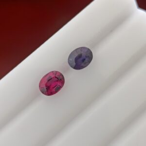 Ceylon Natural Pink & Gray Spinel Couple