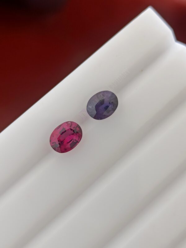 Ceylon Natural Pink & Gray Spinel Couple