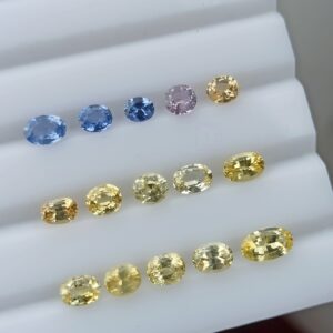 Ceylon Natural Sapphires Faceted Stones Collection