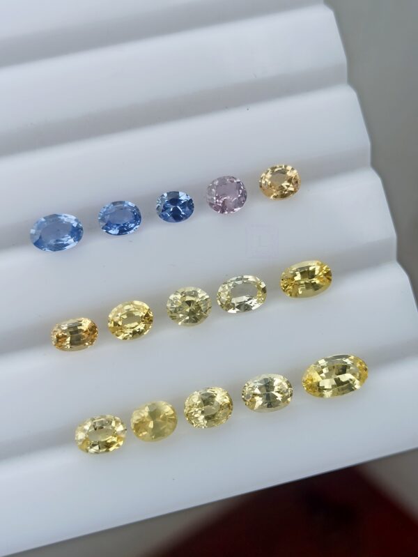 Ceylon Natural Sapphires Faceted Stones Collection