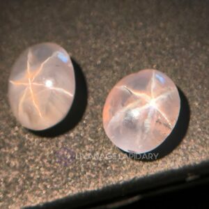 Ceylon Natural White Star Sapphire Couple