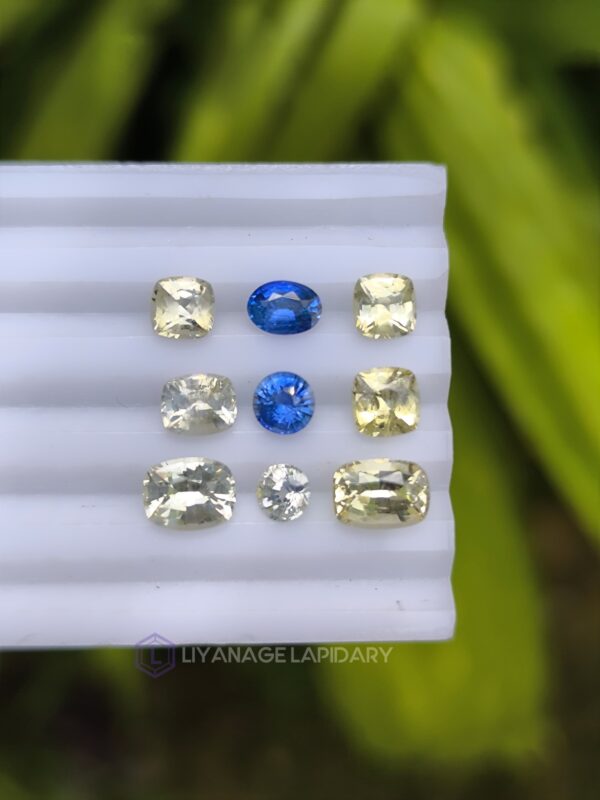 Ceylon Natural Yellow & Blue Sapphire Faceted Collection