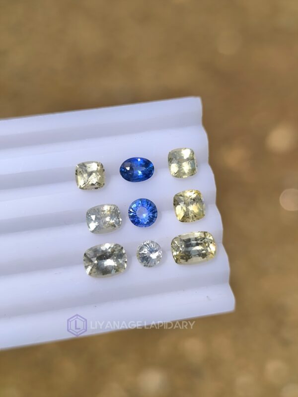 Ceylon Natural Yellow & Blue Sapphire Faceted Collection