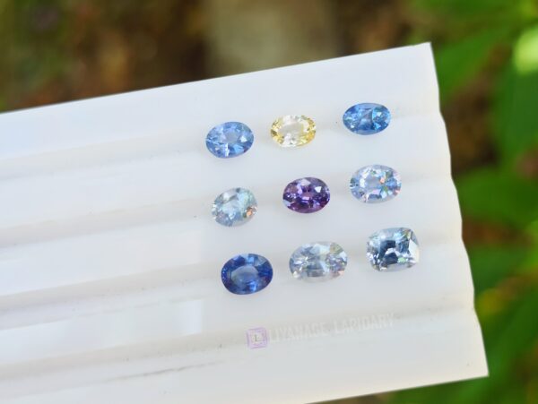 Ceylon Sapphire Faceted Oval Stones Collection