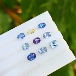 Ceylon Sapphire Faceted Oval Stones Collection