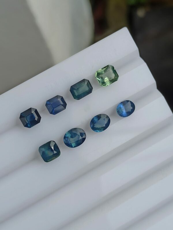 Faceted Blue, Green & Blue Green Sapphires