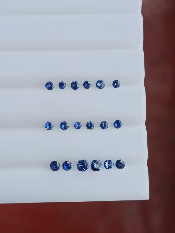 Faceted Blue Sapphire Round Stones