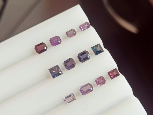 Faceted Natural Spinel Gems