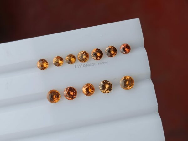 Faceted Round Shape Natural Zircon Collection