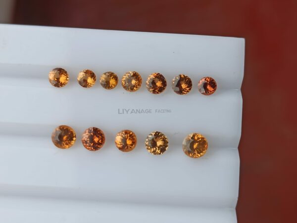 Faceted Round Shape Natural Zircon Collection