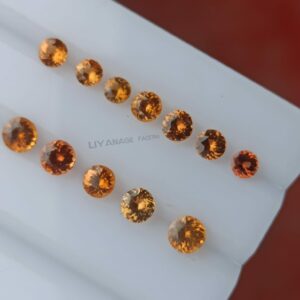 Faceted Round Shape Natural Zircon Collection