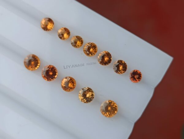 Faceted Round Shape Natural Zircon Collection