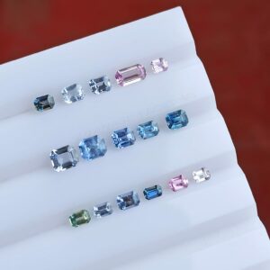 Faceted Sapphire Octagon Shape Collection