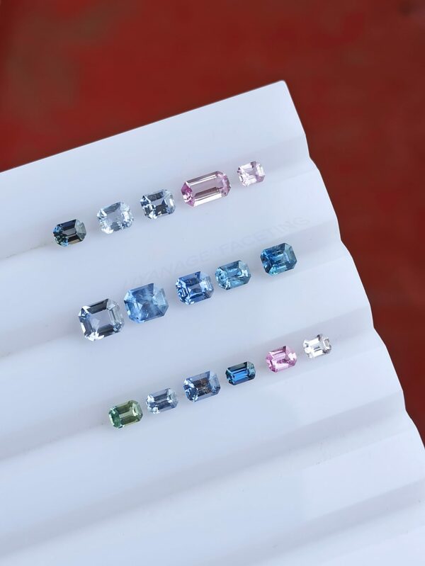 Faceted Sapphire Octagon Shape Collection