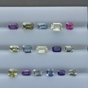 Faceted Octagon shape Natural Sapphires