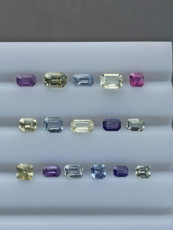 Faceted Octagon shape Natural Sapphires