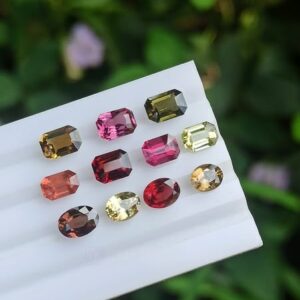 Natural Faceted Garnet, Chrysoberyl, Tourmaline, and Zircon Gems