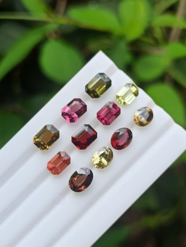 Natural Faceted Garnet, Chrysoberyl, Tourmaline, and Zircon Gems