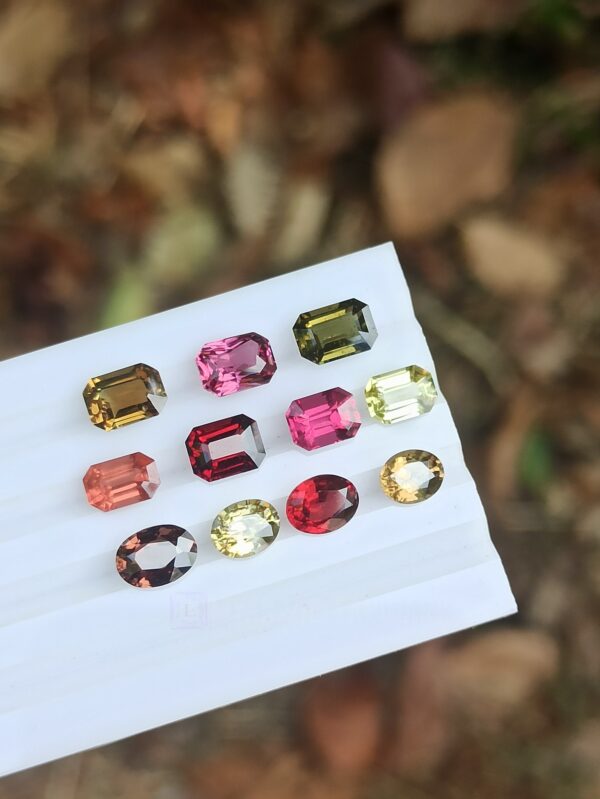 Natural Faceted Garnet, Chrysoberyl, Tourmaline, and Zircon Gems