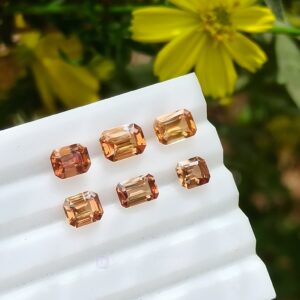 Natural Faceted Orange Zircon Collection