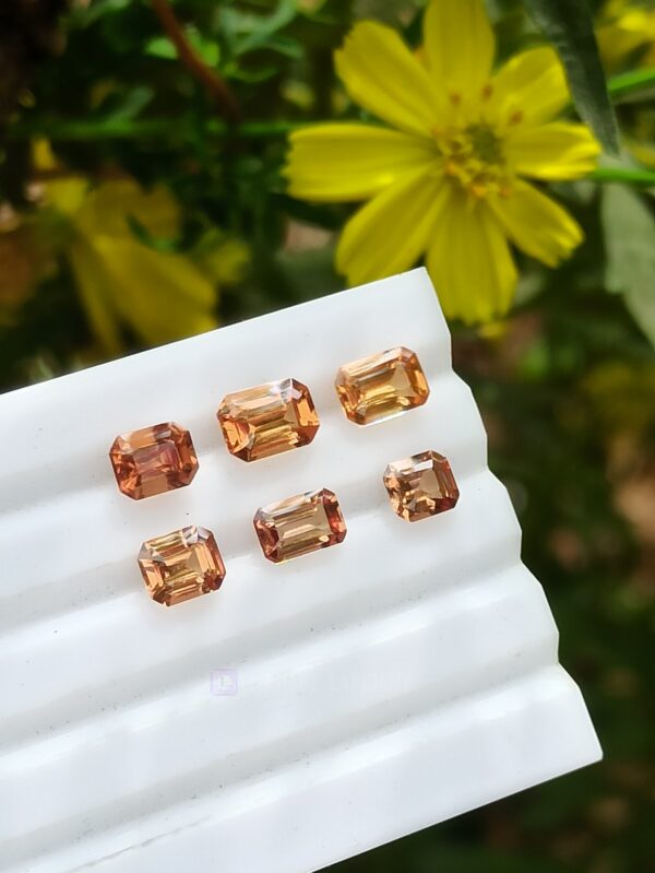 Natural Faceted Orange Zircon Collection