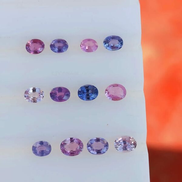 Natural Faceted Oval Shape Sapphire Collection