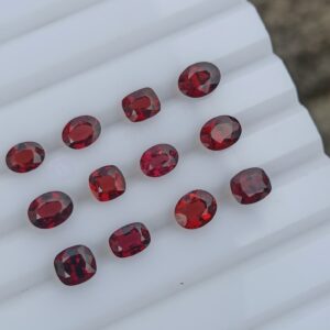 Natural Garnet Faceted Oval & Cushion Collection