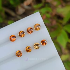 Natural Orange Garnet & Zircon Round