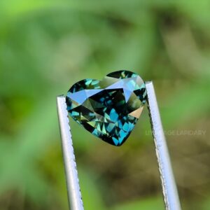 Natural Teal Sapphire Heart