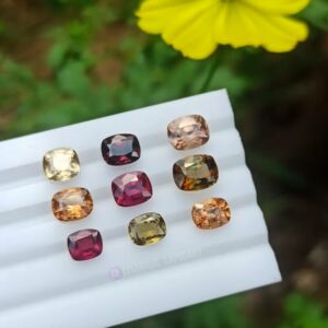 Natural Zircon, Tourmaline, and Garnet Gems