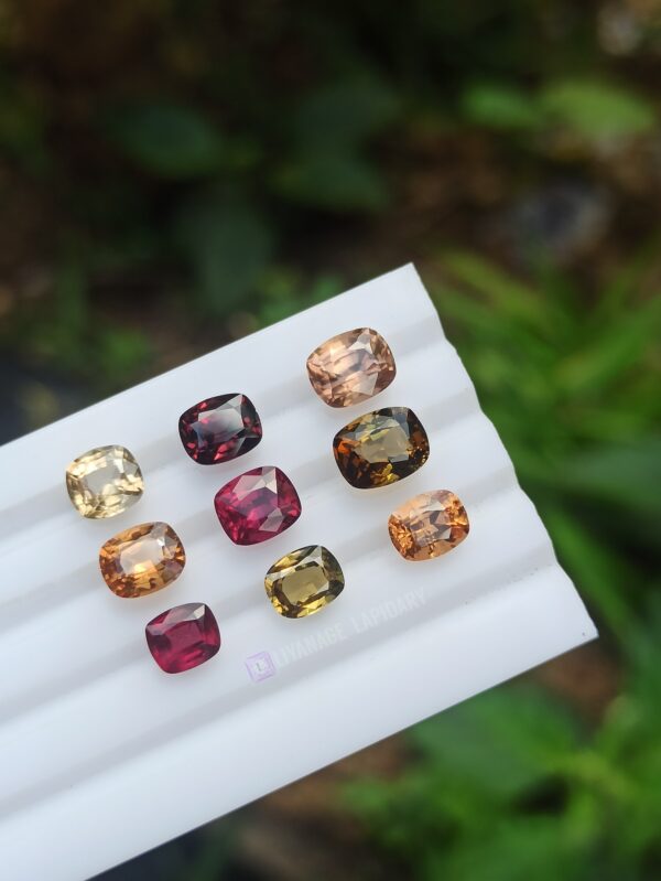 Natural Zircon, Tourmaline, and Garnet Gems