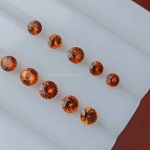 Spessartite & Hessonite Garnet Round Cut Collection