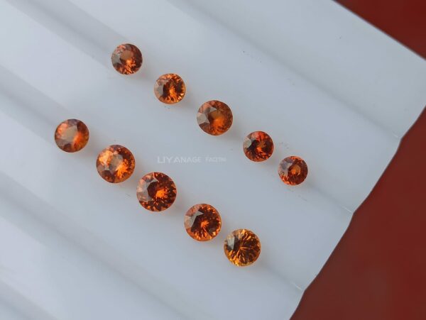 Spessartite & Hessonite Garnet Round Cut Collection