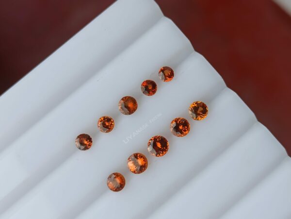 Spessartite & Hessonite Garnet Round Cut Collection