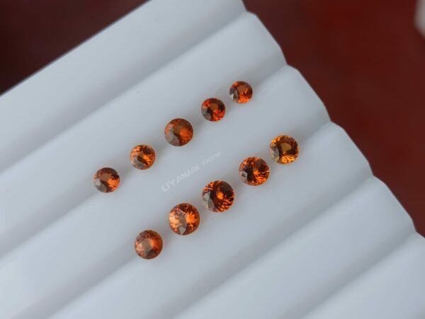 Spessartite & Hessonite Garnet Round Cut Collection