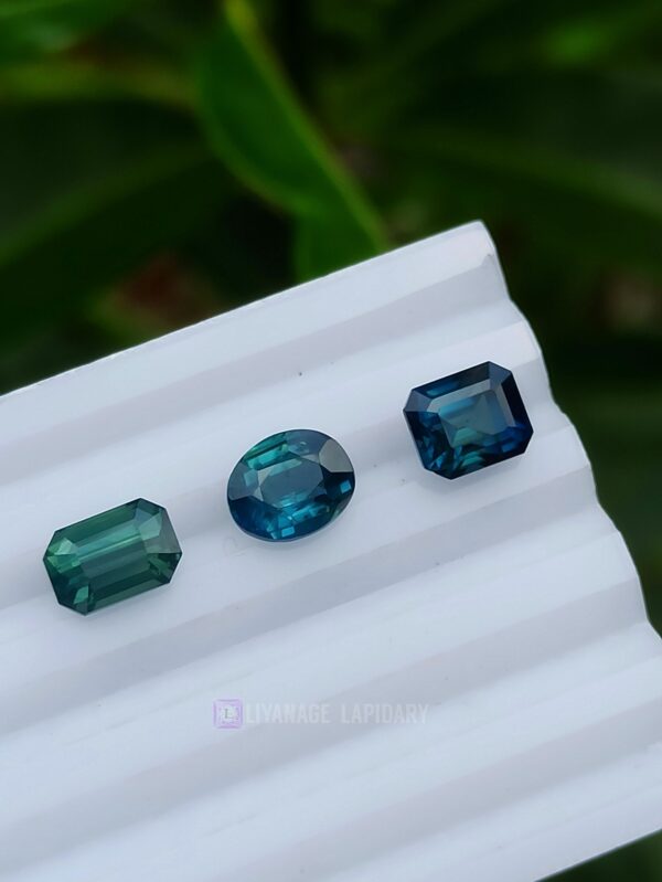 Teal & Green Sapphire Triplet