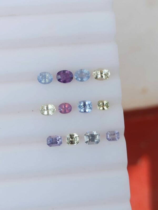 Unheated Sapphire Faceted Mix Color Stones