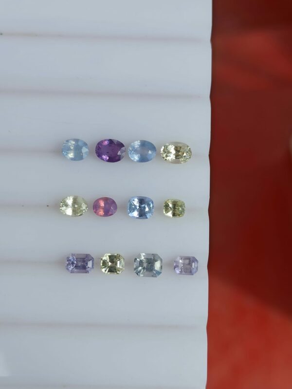 Unheated Sapphire Faceted Mix Color Stones