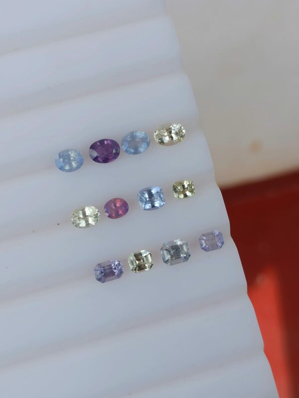 Unheated Sapphire Faceted Mix Color Stones