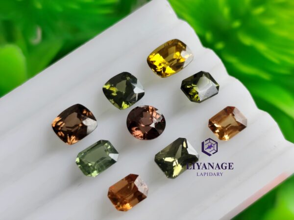 Ceylon Natural Faceted Zircon Collection