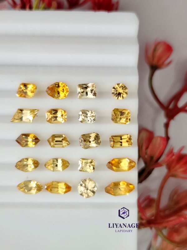 Orange Color Fancy Cut Mix Cut Zircon Collection