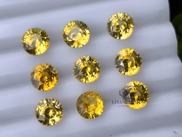 natural Orangish and Yellowish Zircons