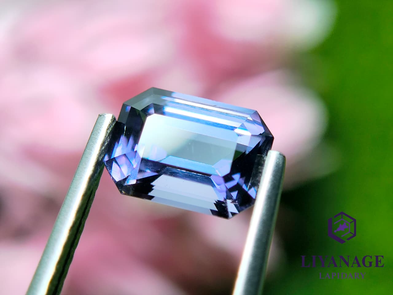 Ceylon Natural Octagon Purple Spinel