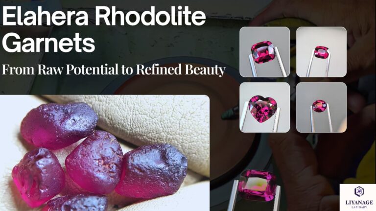 From Elahera Rough to Finished Rhodolite Garnets: A Practical Lapidary Analysis of Yield, Shape Decisions, and Cutting Reality