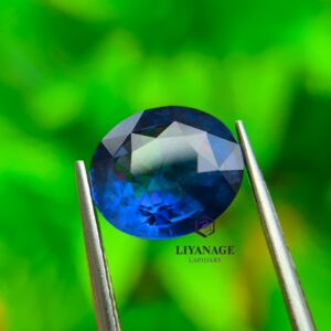 3.65 ct Natural Ceylon Blue Sapphire Oval Step Cut from Ratnapura, Sri Lanka