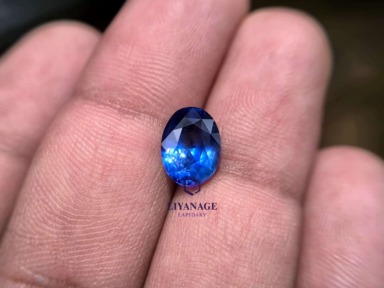 3.58 ct Natural Unheated Ceylon Blue Sapphire Oval Step Cut - Image 4
