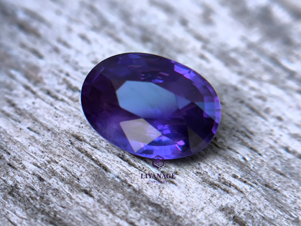 2.07 ct Natural Unheated Ceylon Purple Sapphire Oval Step Cut from Karawita, Sri Lanka